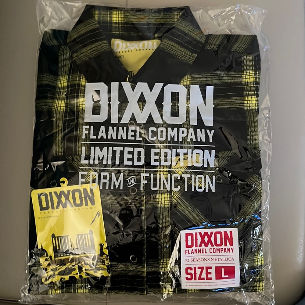 Dixxon Ladies size Large limited edition 72 Seasons Metallica flannel. NWT.
